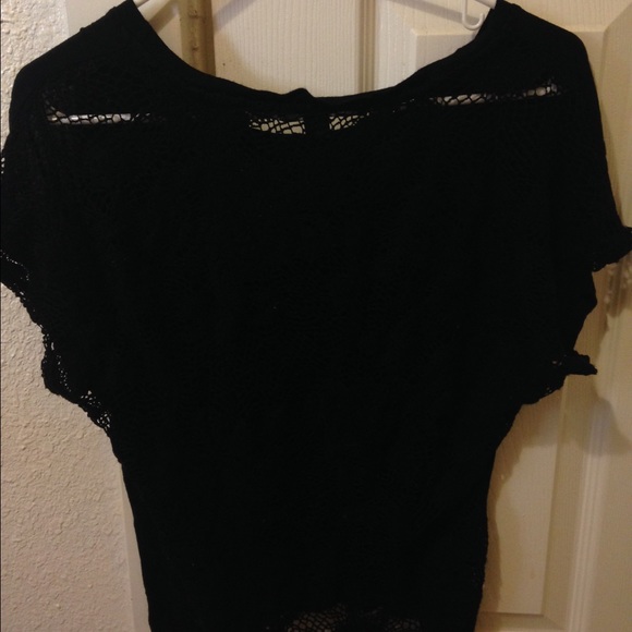 Black cutout shirt