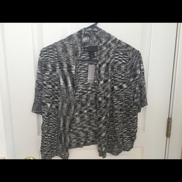 Black and white multi light-weight sweater