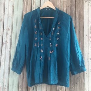 Matta peasant popover blouse