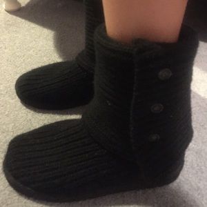 Black Knit Ugg Boots