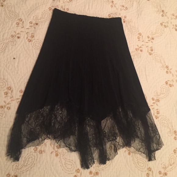 Black lace skirt