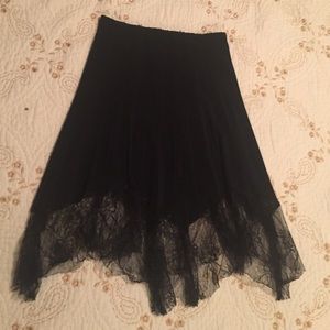 Black lace skirt