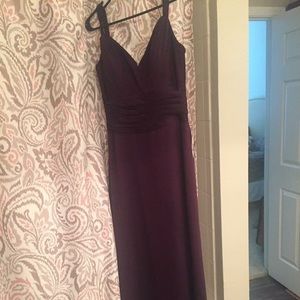 Belsoie Floor Length Bridesmaid Dress - Plum