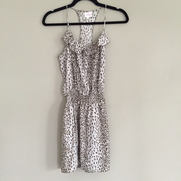Parker animal print silk dress