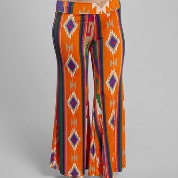 Plus Size Aztec Palazzo Pants - Picture 3 of 4