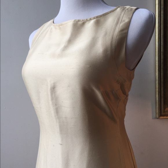 Talbots silk sheath dress in champagne