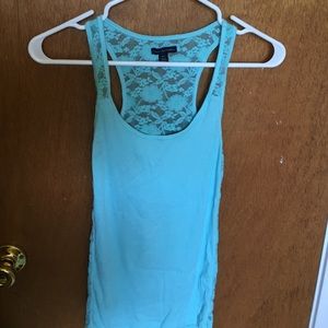 light blue lace tank top