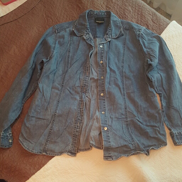 Denim Button Down Top