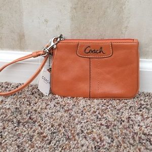 Leather Coach Wristlet