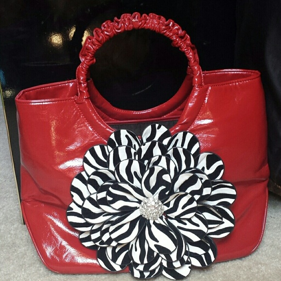 Red Handbag with Shoulder Strap