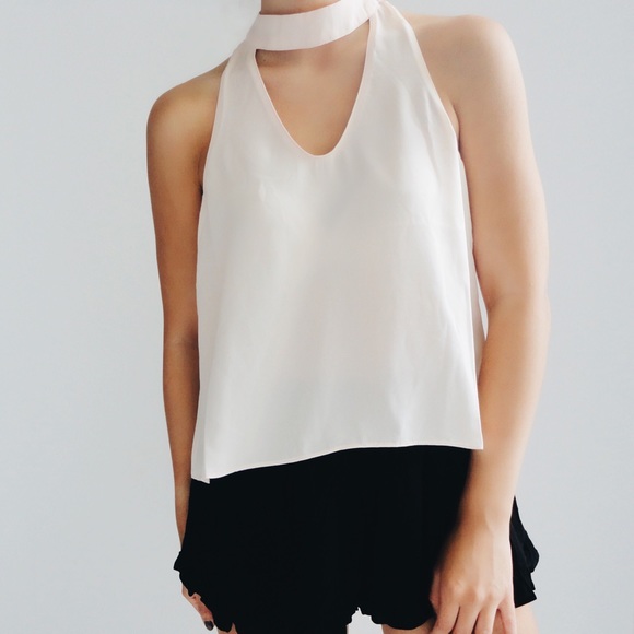 SOLD OUT ❌ Rosie Choker Neck Top in Nude - Picture 2 of 4