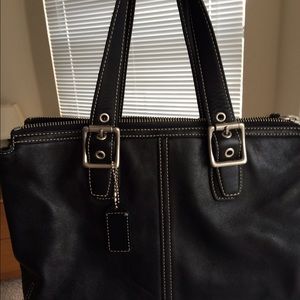 Leather coach bag