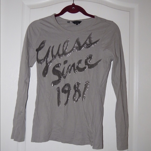 GREY GUESS T-SHIRT - Picture 1 of 2