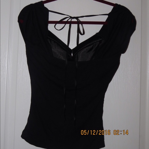 SEXY LACE BLACK SHIRT - Picture 2 of 3