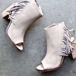 Fringe ankle boots
