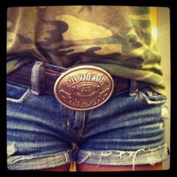 Vintage jack Daniels buckle and leather belt