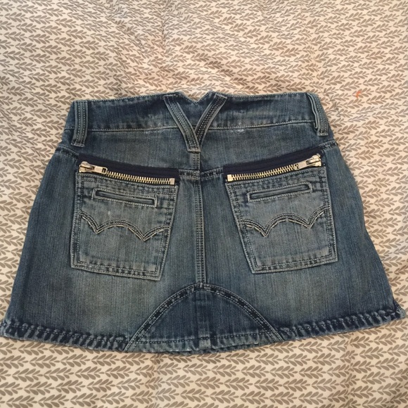 Sz 27 Antik Denim jean mini skirt destroyed look - Picture 2 of 4