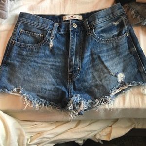 Hollister high waisted Jean shorts