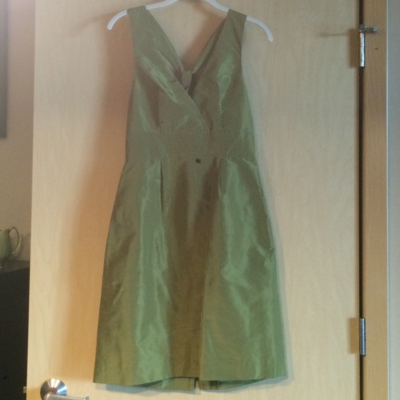 J.Crew 100% Silk "Alisanne" Dress, organic green