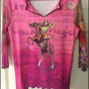 Cute cotton cowgirl and butterfly shirt