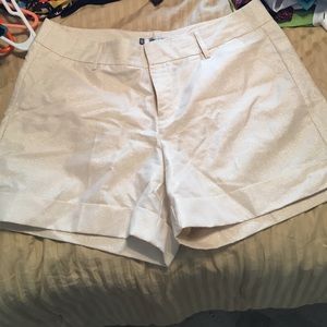 Shiny Beige Shorts