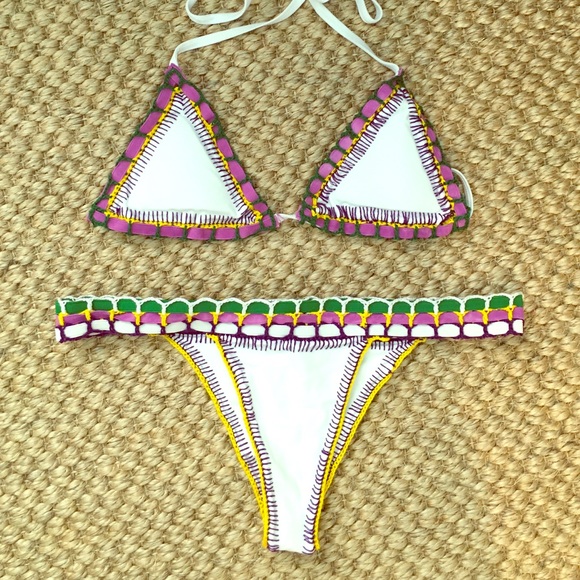 White Crochet Bikini