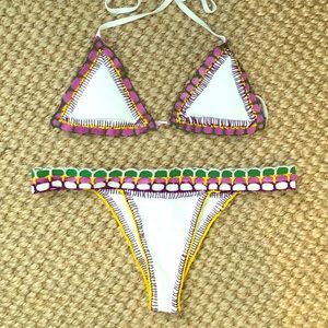 White Crochet Bikini