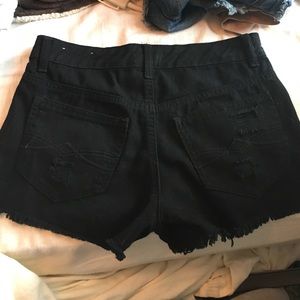 Black high waisted Jean shorts