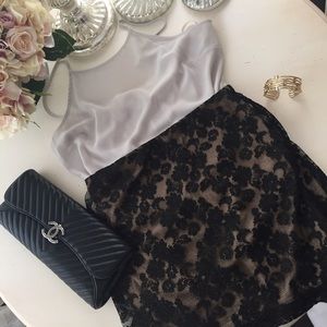 Never Worn Lush Black Lace Shimmer Skirt!