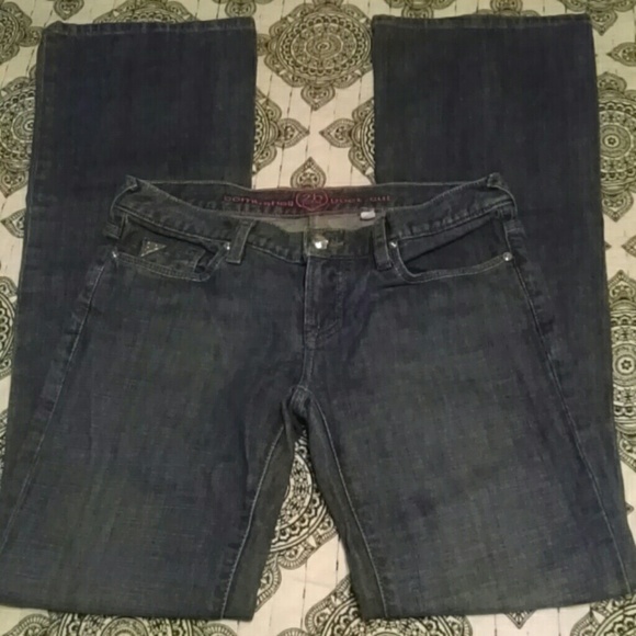bebe bootcut jeans w/ jeweled b's on back pockets