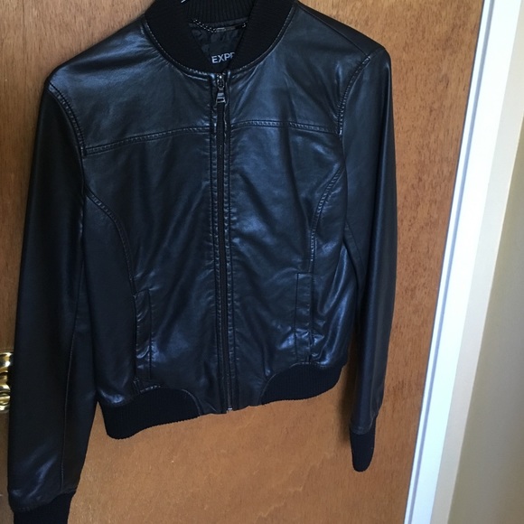 Black leather jacket