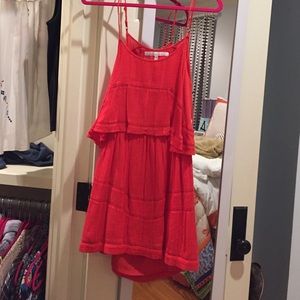 Lovers + Friends orange back cut out dress