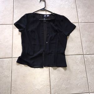 Sheer black button up ❤️ size small