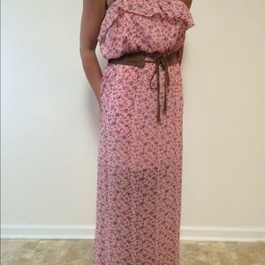 Dresses - Cute floral print dress with belt Dresses - Cute floral print dress with belt