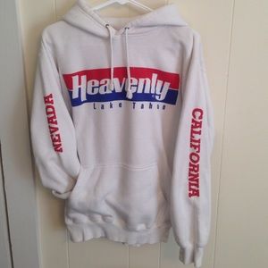 Heavenly Mountain white hoodie