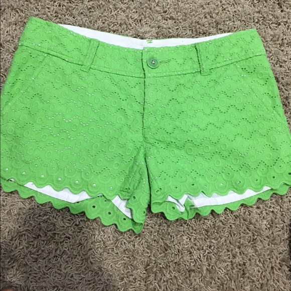 Green lacy Lilly shorts- worn twice