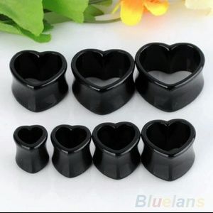 Black hallow heart plugs