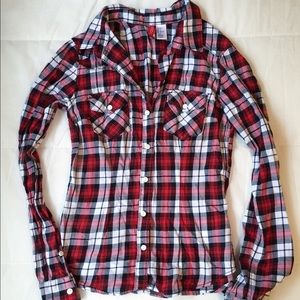 H&M *New* Grunge Plaid Button Down!