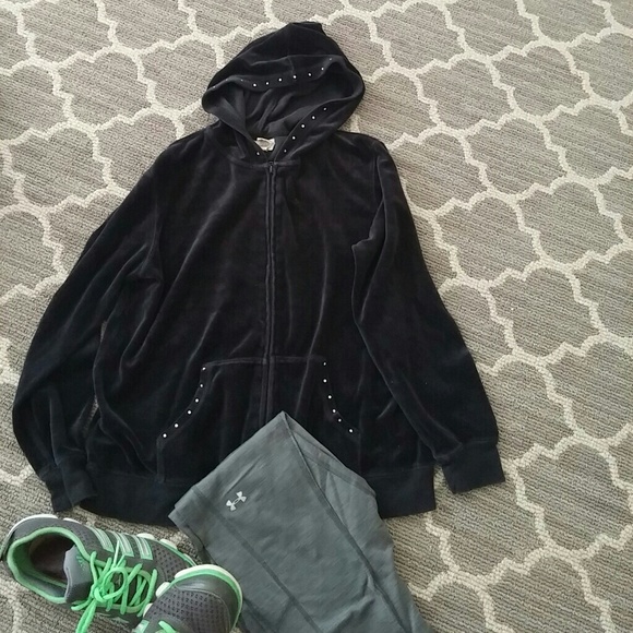 Zip up Hoodie with bling - Picture 1 of 2