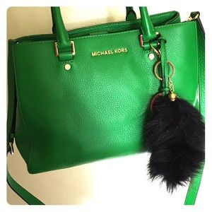 Black foxtail&Tassel Charm/keychain