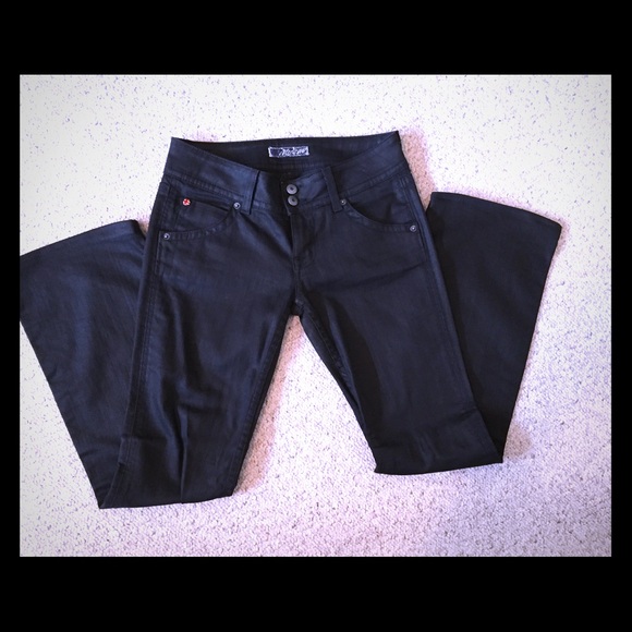 Hudson Jeans Waxed Black Signature Bootcut Denim