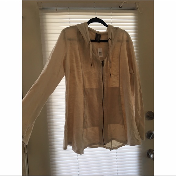 Tan zip hoodie