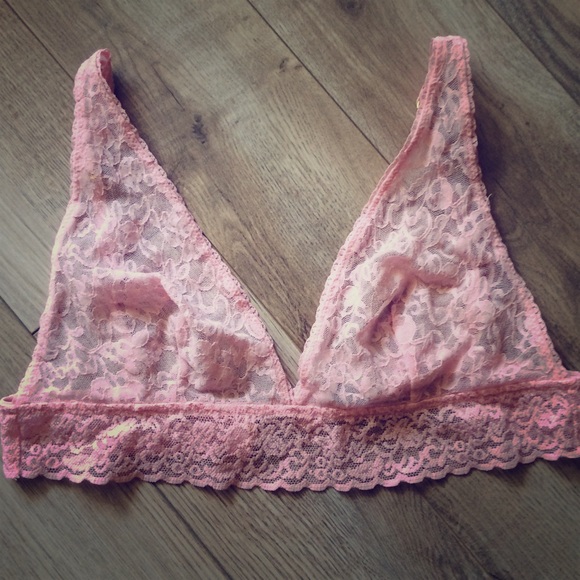 Victoria secret pink lace bra