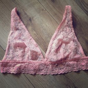 Victoria secret pink lace bra