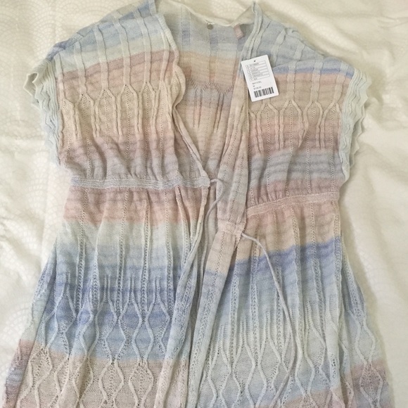 Pastel Anthropologie Knit Duster NWT