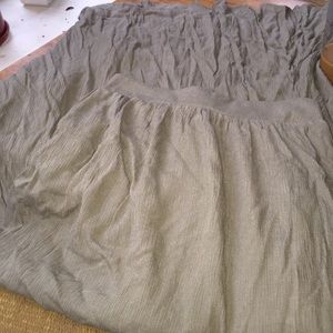 Army green maxi skirt