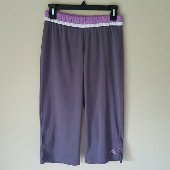 Purple Adidas Clima365 Climalite capris - Picture 1 of 5