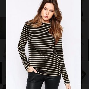 ASOS - Vila Striped High Neck Long Sleeve Top