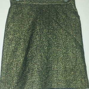 Gold Lacquered Pencil Skirt