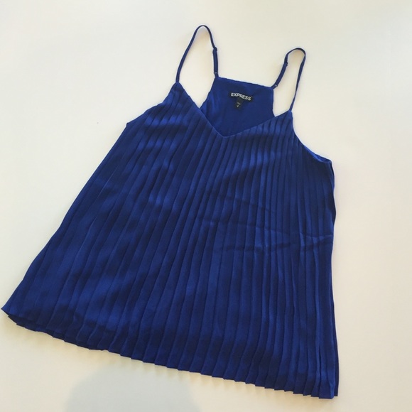 NWT Express pleated blue tank